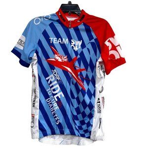 V-Gear Bicycle Men Jersey Size Large Cycling Biking Short Sleeve JDRF Ride Shirt